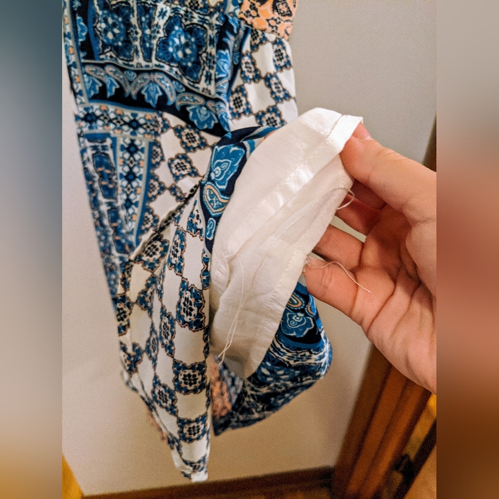 Paper Crane Patchwork Abstract Print Crossback Sw… - image 8